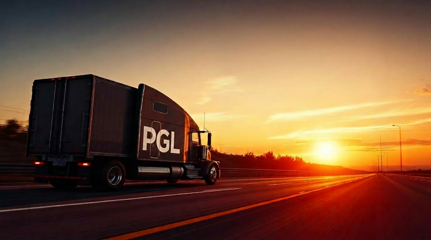 Freight truck on highway